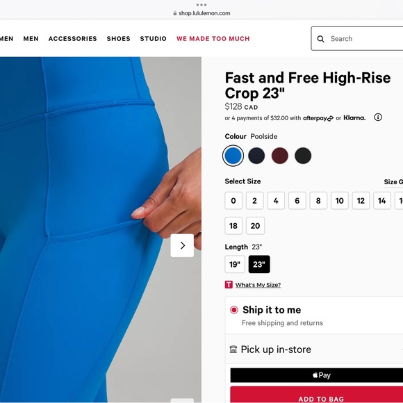 Lululemon fast and free crop leggings - Picture 3 of 5